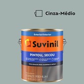 Esmalte Sintético Brilhante Suvinil Pintou Secou Cinza Médio 3,6L