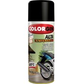  Spray Preto Fosco Alta Temperatura - 350ML-Colorgin