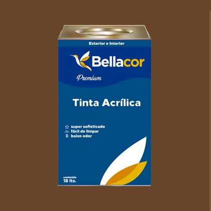 Tinta Acrílica Acetinado C109 Chocolate Amargo 16L Bellacor