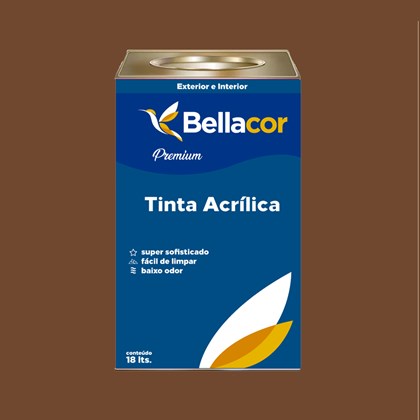 Tinta Acrílica Acetinado C98 Cacau 16L Bellacor