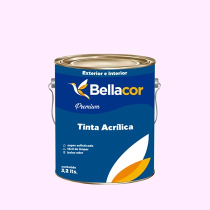Tinta Acrílica Acetinado Premium A074 Rosa Neutro 3,2L Bellacor