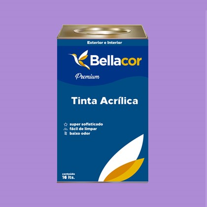 Tinta Acrílica Acetinado Premium A12 Lavanda 16L Bellacor
