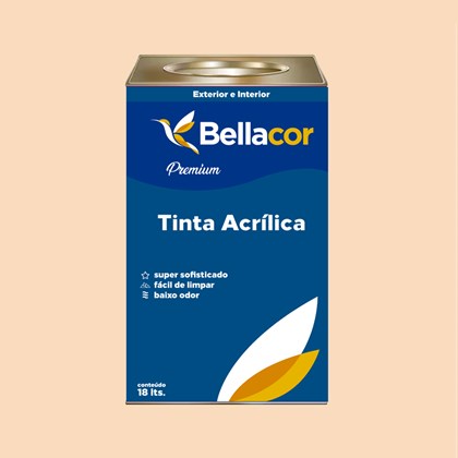 Tinta Acrílica Acetinado Premium A23 Toque de Mel 16L Bellacor
