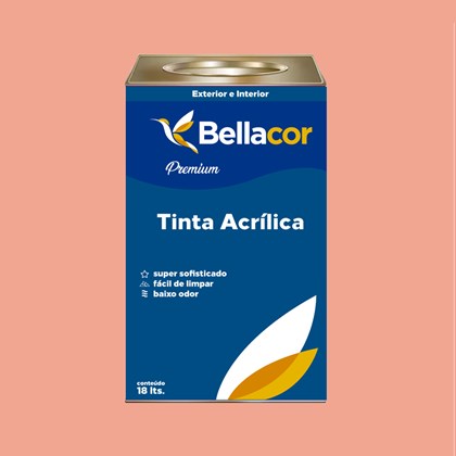 Tinta Acrílica Acetinado Premium A54 Creme de Pitanga 16L Bellacor