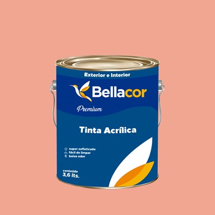 Tinta Acrílica Acetinado Premium A54 Creme de Pitanga 3,2L Bellacor