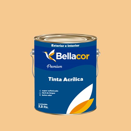 Tinta Acrílica Acetinado Premium A57 Amanhecer 3,2L Bellacor