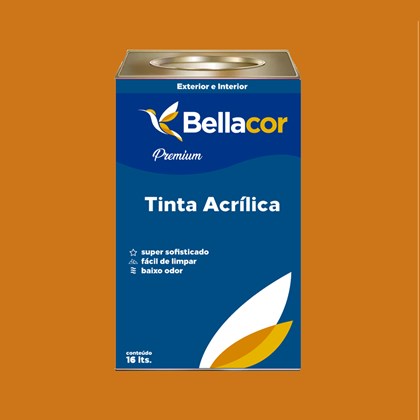Tinta Acrílica Acetinado Premium B41 Dourado 16L Bellacor