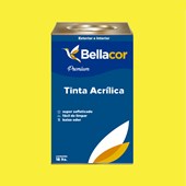 Tinta Acrílica Acetinado Premium B53 Amarelo Animado 16L Bellacor