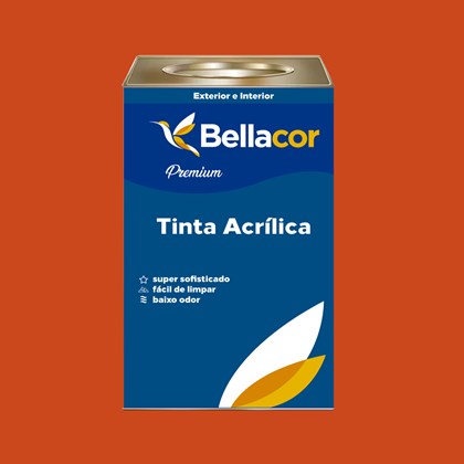 Tinta Acrílica Acetinado Premium C16 Vermelho 16L Bellacor