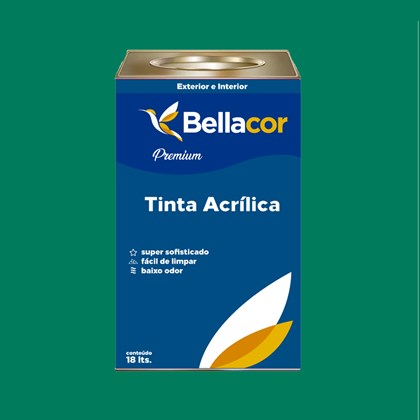 Tinta Acrílica Acetinado Premium C43 Verde Sálvia 16L Bellacor