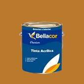 Tinta Acrílica Acetinado Premium C76 Amarelo Ocre 3,2L Bellacor