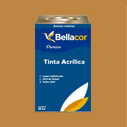 Tinta Acrílica Acetinado Premium C88 Caramelo 16L Bellacor