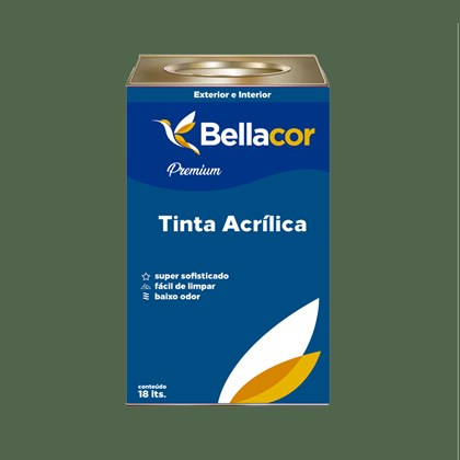 Tinta Acrílica Acetinado Premium C92 Verde Folha 16L Bellacor