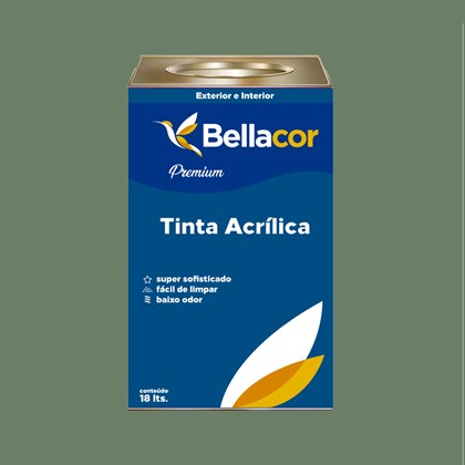 Tinta Acrílica Acetinado Premium C93 Verde Botânico 16L Bellacor