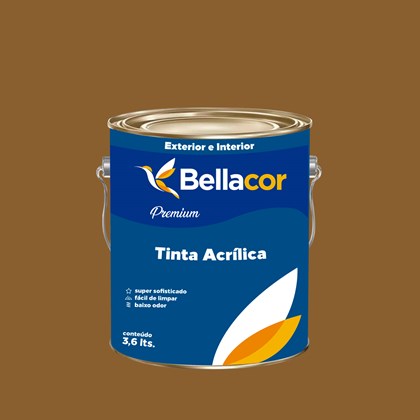 Tinta Acrílica Acetinado Premium C99 Marrom Antigo 3,2L Bellacor