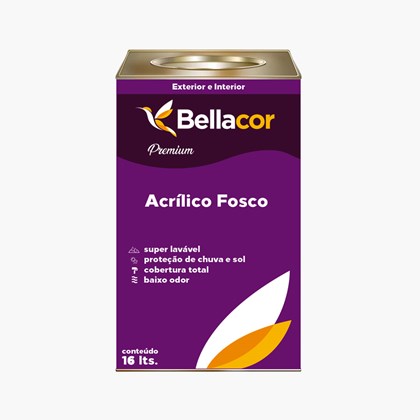 Tinta Acrílica Fosca Premium A13 Lua de Prata 16L Bellacor