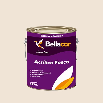 Tinta Acrílica Fosca Premium A20 Aveia e Mel 3,2L Bellacor