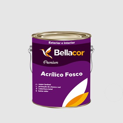 Tinta Acrílica Fosca Premium A96 Cinza Alumínio 3,2L Bellacor