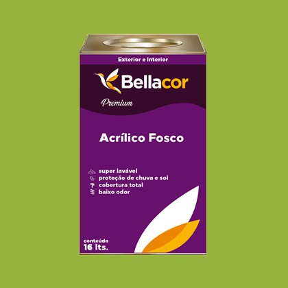 Tinta Acrílica Fosca Premium B07 Verde Kiwi 16L Bellacor