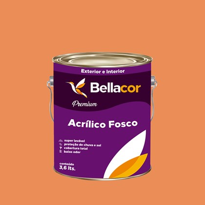 Tinta Acrílica Fosca Premium B102 Doce de Mamão 3,2L Bellacor