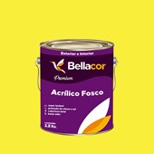 Tinta Acrílica Fosca Premium B53 Amarelo Animado 3,2L Bellacor