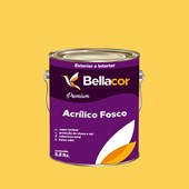 Tinta Acrílica Fosca Premium B66 Mostarda 3,2L Bellacor