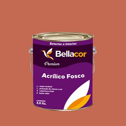 Tinta Acrílica Fosca Premium B87 Romeu e Julieta 3,2L Bellacor