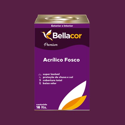 Tinta Acrílica Fosca Premium C01 Creme de Ameixa 16L Bellacor