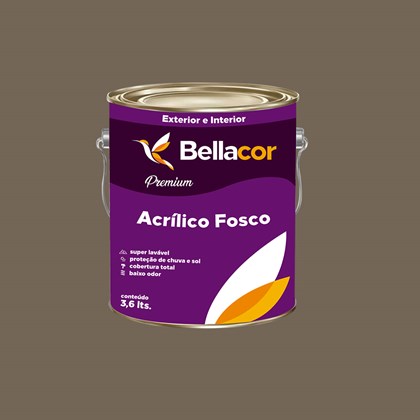 Tinta Acrílica Fosca Premium C108 Cinza Tabapuã 3,2L Bellacor