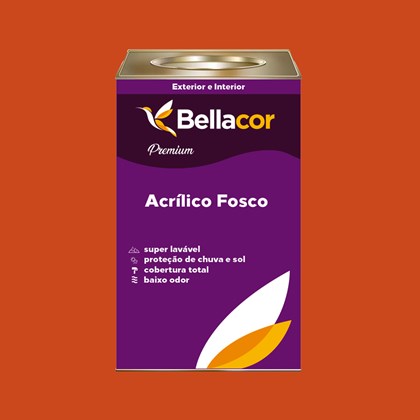 Tinta Acrílica Fosca Premium C16 Vermelho 16L Bellacor