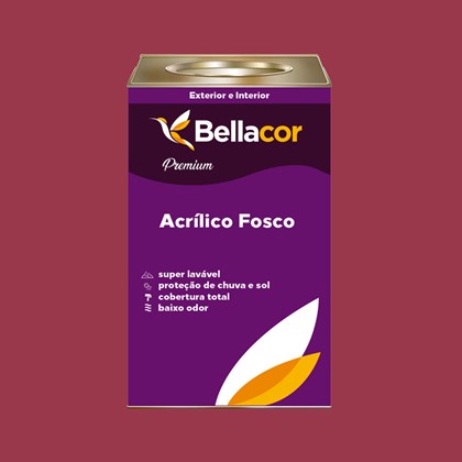 Tinta Acrílica Fosca Premium C63 Geleia de Amora 16L Bellacor