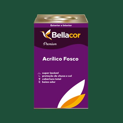Tinta Acrílica Fosca Premium C68 Verde Floresta 16L Bellacor