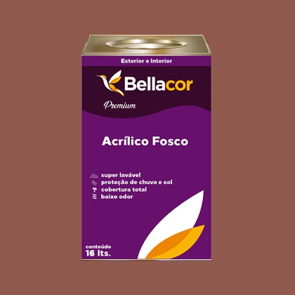 Tinta Acrílica Fosca Premium C74 Marrom Claro 16L Bellacor