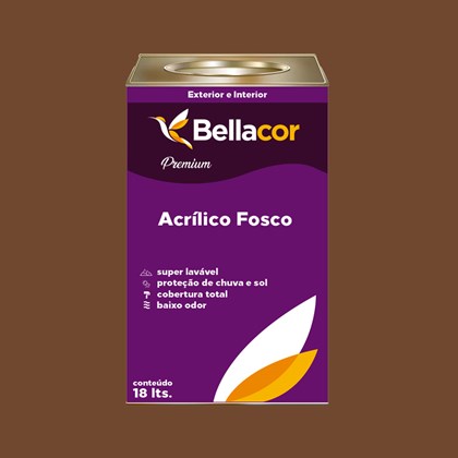 Tinta Acrílica Fosca Premium C98 Cacau 16L Bellacor