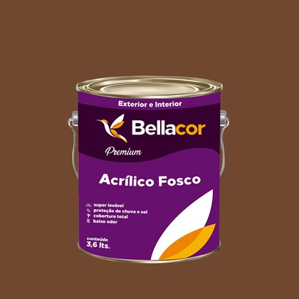 Tinta Acrílica Fosca Premium C98 Cacau 3,2L Bellacor