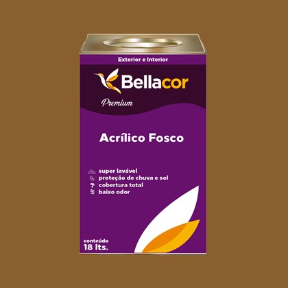 Tinta Acrílica Fosca Premium C99 Marrom Antigo 16L Bellacor