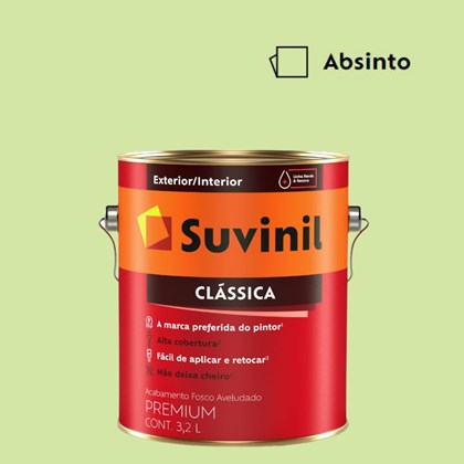 Tinta Acrílica Premium Fosco Aveludado Clássica Absinto 3,2L Suvinil