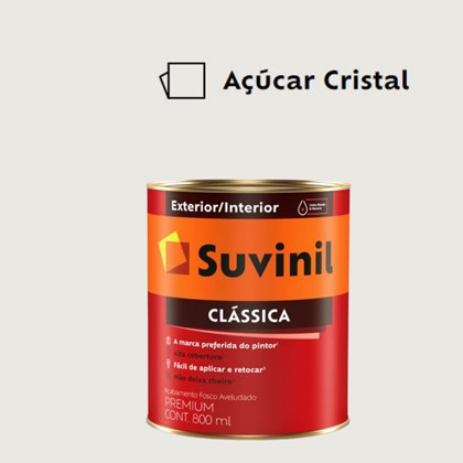 Tinta Acrílica Premium Fosco Aveludado Clássica Açúcar Cristal 800ml Suvinil