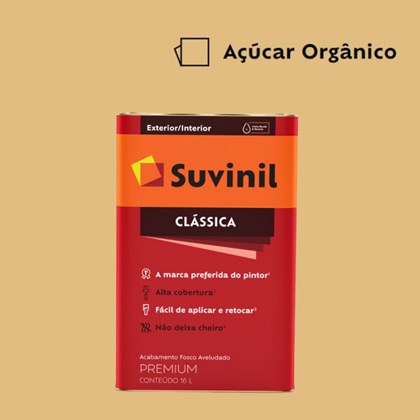 Tinta Acrílica Premium Fosco Aveludado Clássica Açúcar Orgânico 16L Suvinil