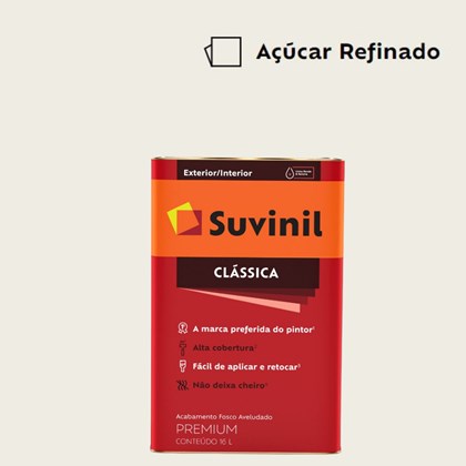 Tinta Acrílica Premium Fosco Aveludado Clássica Açúcar Refinado 16L Suvinil
