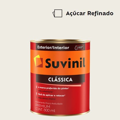Tinta Acrílica Premium Fosco Aveludado Clássica Açúcar Refinado 800mL Suvinil