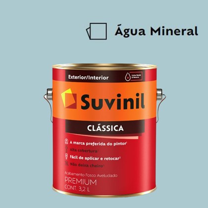 Tinta Acrílica Premium Fosco Aveludado Clássica Água Mineral 3,2L Suvinil