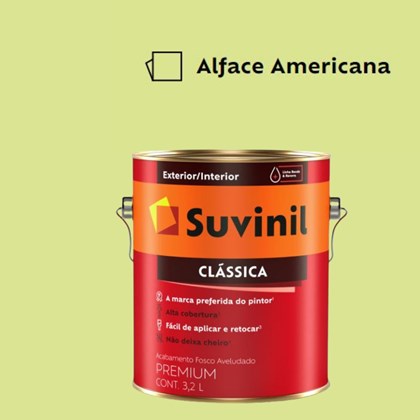 Tinta Acrílica Premium Fosco Aveludado Clássica Alface Americana 3,2L Suvinil