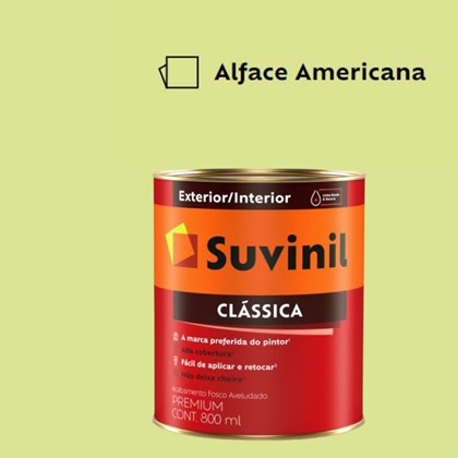 Tinta Acrílica Premium Fosco Aveludado Clássica Alface Americana 800ml Suvinil