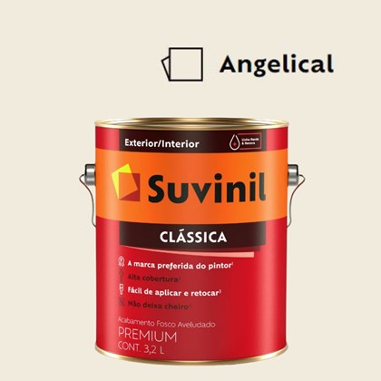 Tinta Acrílica Premium Fosco Aveludado Clássica Angelical 3,2L Suvinil