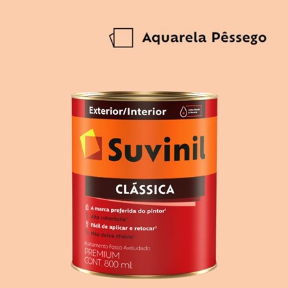 Tinta Acrílica Premium Fosco Aveludado Clássica Aquarela Pêssego 800 mL Suvinil