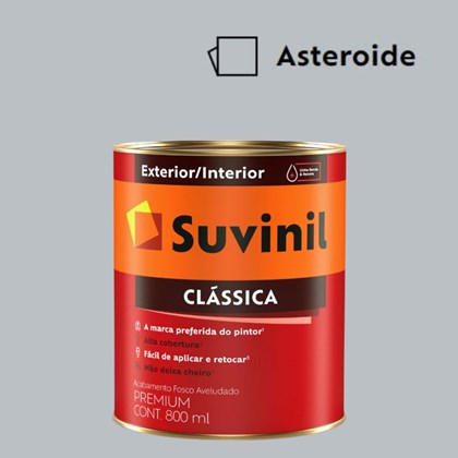 Tinta Acrílica Premium Fosco Aveludado Clássica Asteroide 800ml Suvinil