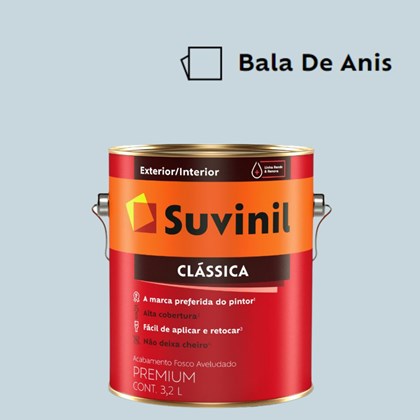 Tinta Acrílica Premium Fosco Aveludado Clássica Bala de Anis 3,2L Suvinil
