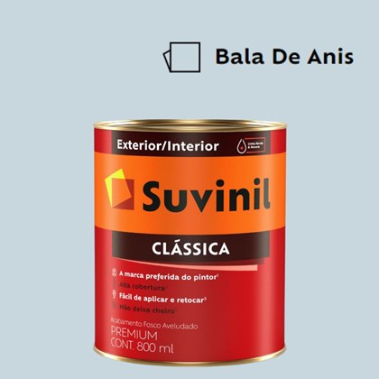 Tinta Acrílica Premium Fosco Aveludado Clássica Bala de Anis 800ml Suvinil