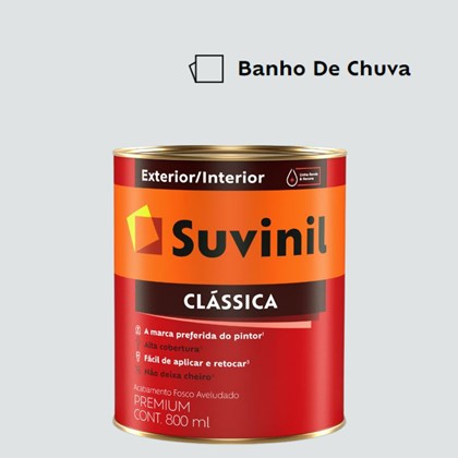 Tinta Acrílica Premium Fosco Aveludado Clássica Banho de Chuva 800ml Suvinil